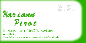 mariann pirot business card